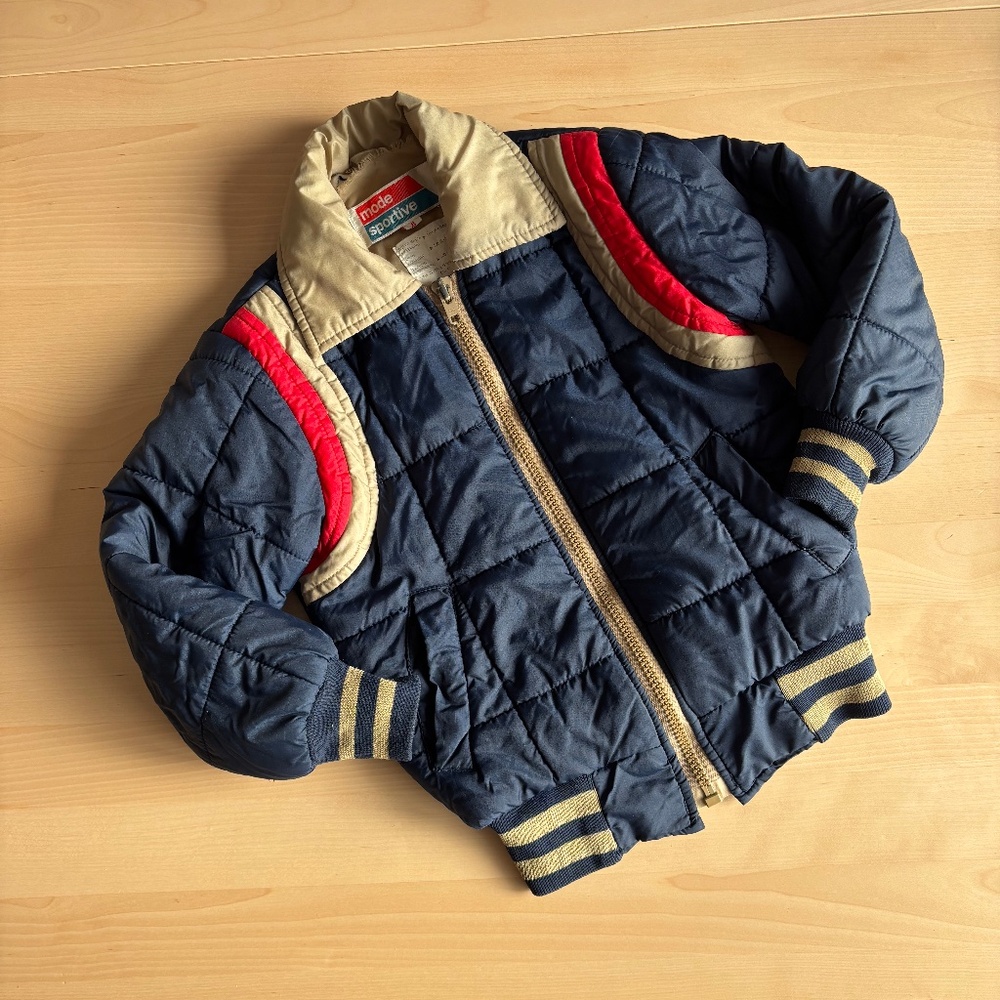 Vintage '80s kids winter jacket size 8 retro Mode Sportive